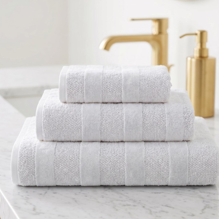 Полотенце Bumbacel Velur Stripes Ivory 70x135cm (5043_70x135_11-0601)