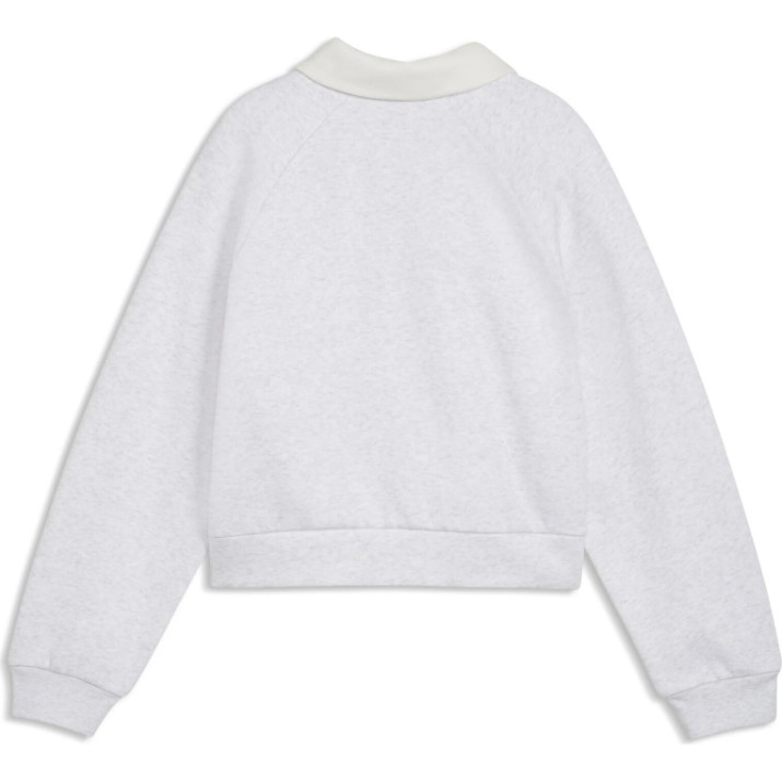 Hanorac pentru copii Puma Class Relaxed Criopped Fleece White Glow Heather, s.164