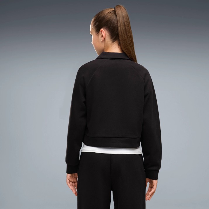 Детская толстовка Puma Class Relaxed Cropped Fleece Puma Black, s.152