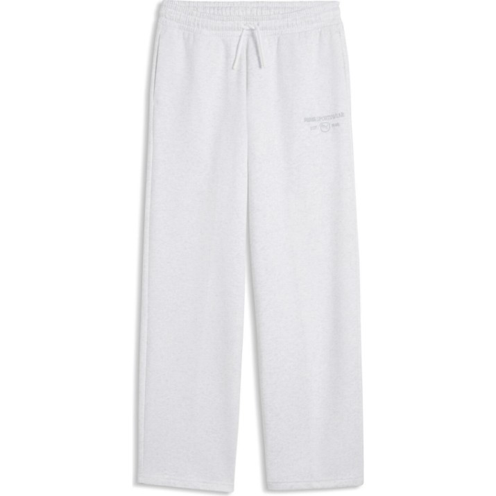 Pantaloni spotivi pentru copii Puma Class Straight Leg White Glow Heather, s.140