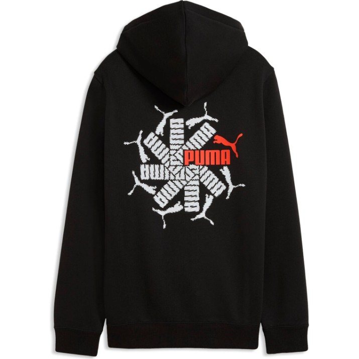 Детская толстовка Puma Ess Logo Lab Brand Back Graphic Fl B Puma Black, s.164