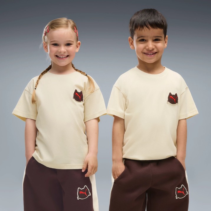 Tricou pentru copii Puma Imaginary Friend Relaxed Badge Alpine Snow, s.104