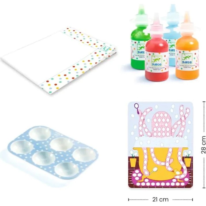 Set de desen Djeco Dots And Fish (DJ00046)