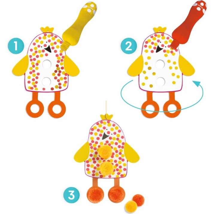Set de desen Djeco Dots And Pompoms – In The Sky (DJ00964)