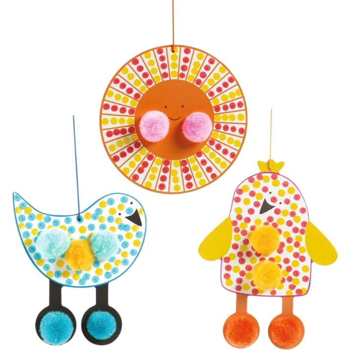 Набор для рисования Djeco Dots And Pompoms – In The Sky (DJ00964)