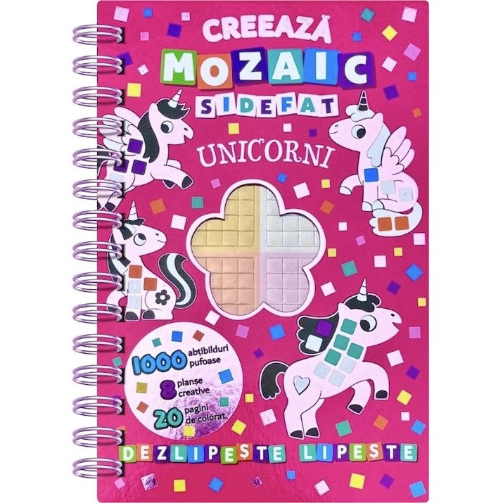 Cartea Creeaza mozaic sidefat Unicorni (9786306529711)