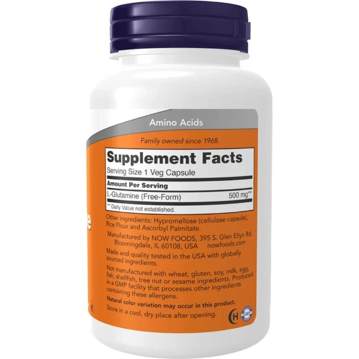 Аминокислоты NOW L-Glutamine 500mg 120cap