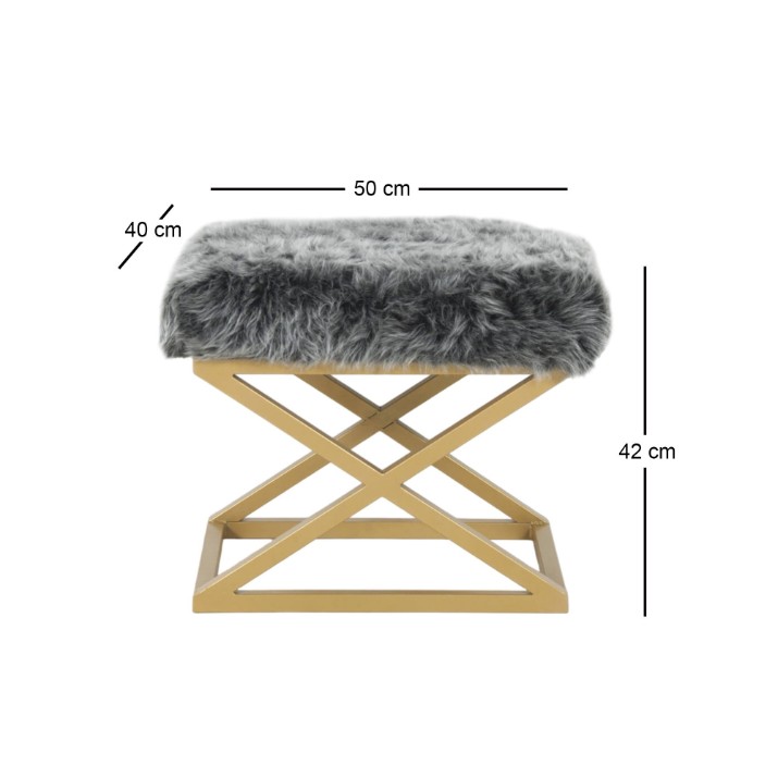 Пуф Atelier Del Sofa Capraz Plush Gold Grey