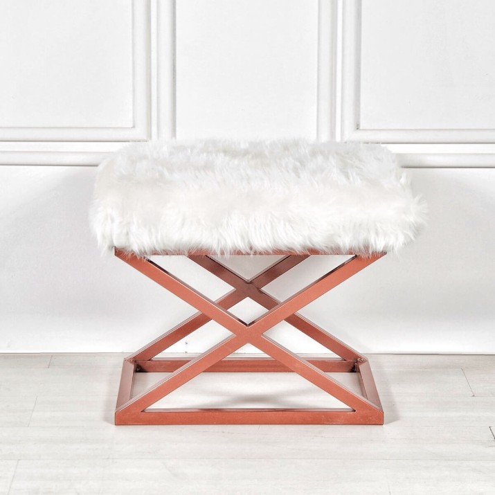 Пуф Atelier Del Sofa Capraz Plush Copper White