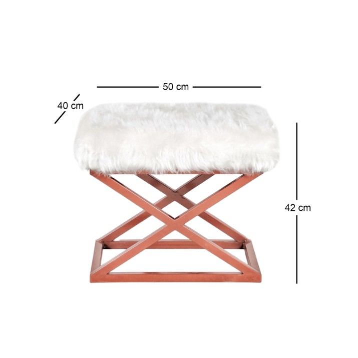 Пуф Atelier Del Sofa Capraz Plush Copper White