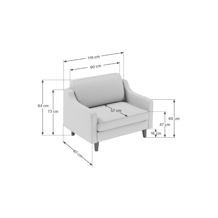 Кресло Atelier Del Sofa Robin Loveseat Salmon Walnut