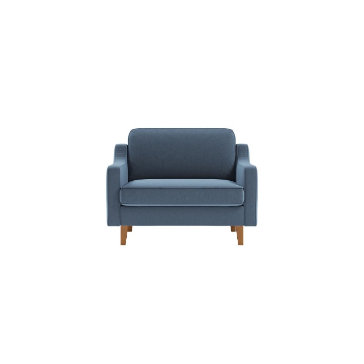 Fotoliu Atelier Del Sofa Robin Loveseat Ocean Blue Walnut