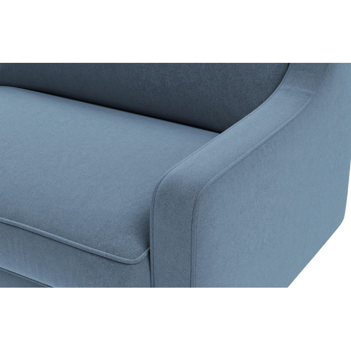 Fotoliu Atelier Del Sofa Robin Loveseat Ocean Blue Walnut