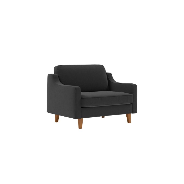 Fotoliu Atelier Del Sofa Robin Loveseat Night Grey Walnut