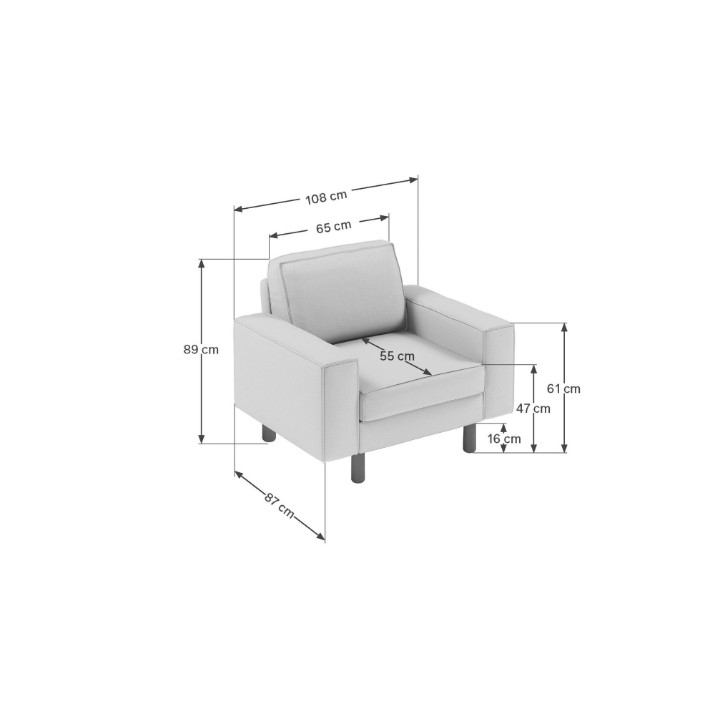 Fotoliu Atelier Del Sofa Sparrow 1 Beach Walnut