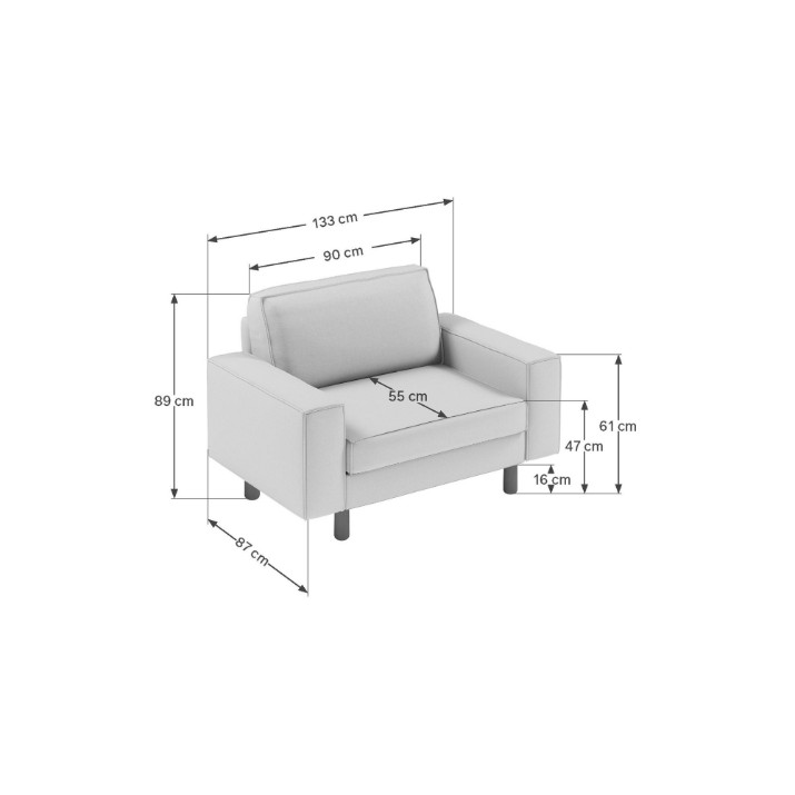 Кресло Atelier Del Sofa Sparrow Loveseat Oil Green Walnut