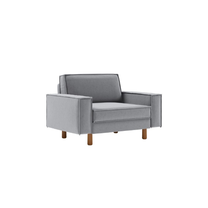 Fotoliu Atelier Del Sofa Sparrow Loveseat Fog Grey Walnut