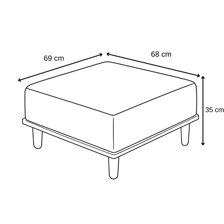 Пуф Atelier Del Sofa Pia White