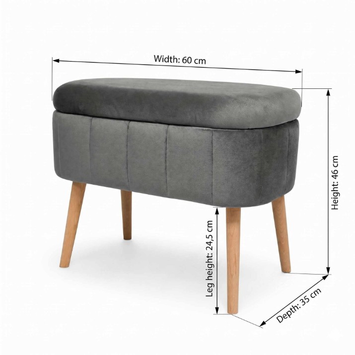 Пуф Atelier Del Sofa Mini Oslo Anthracite