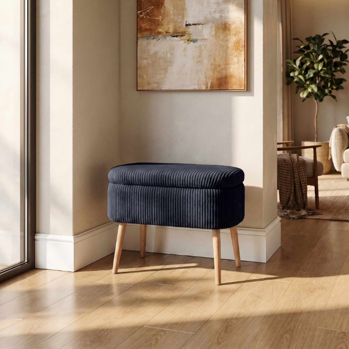 Пуф Atelier Del Sofa Mini Oslo Linen Black