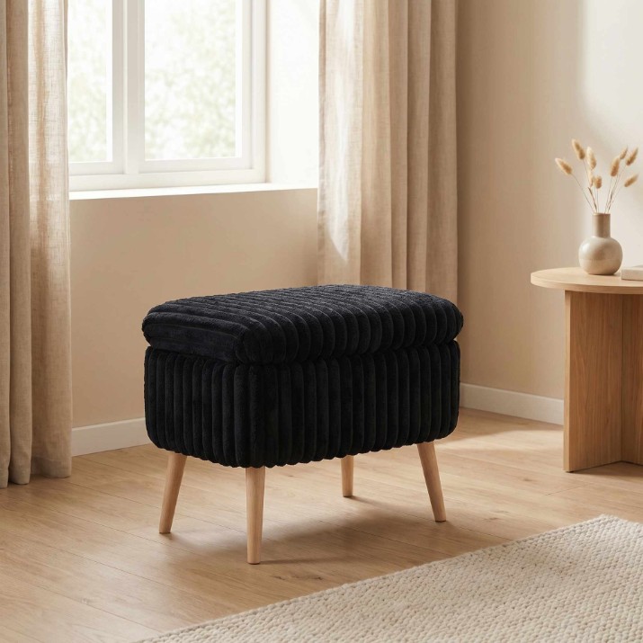 Пуф Atelier Del Sofa Mini Oslo Linen Toscano Black