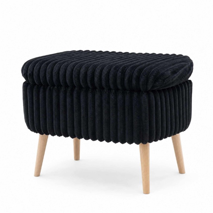 Fotoliu moale Atelier Del Sofa Mini Oslo Linen Toscano Black