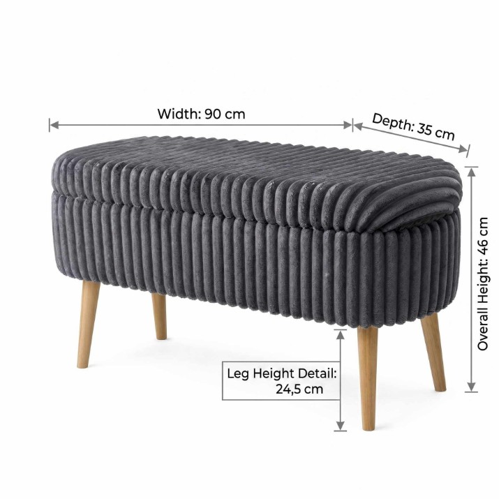 Пуф Atelier Del Sofa Oslo Linen Toscano Anthracite