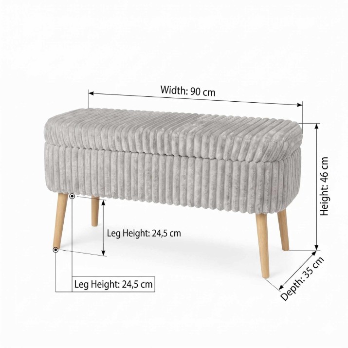 Пуф Atelier Del Sofa Oslo Linen Toscano Grey