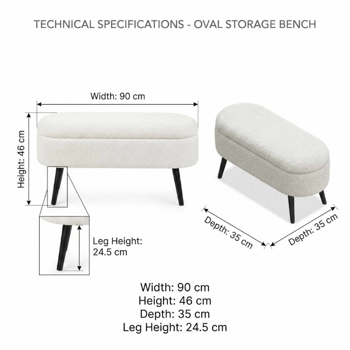 Пуф Atelier Del Sofa Oslo Wellsoft White Black