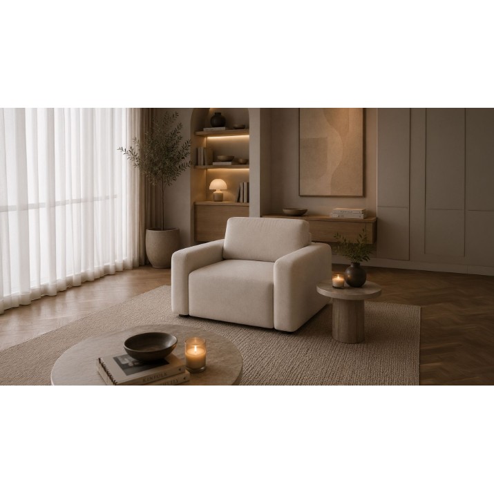 Fotoliu Atelier Del Sofa Mono Lily Ecru