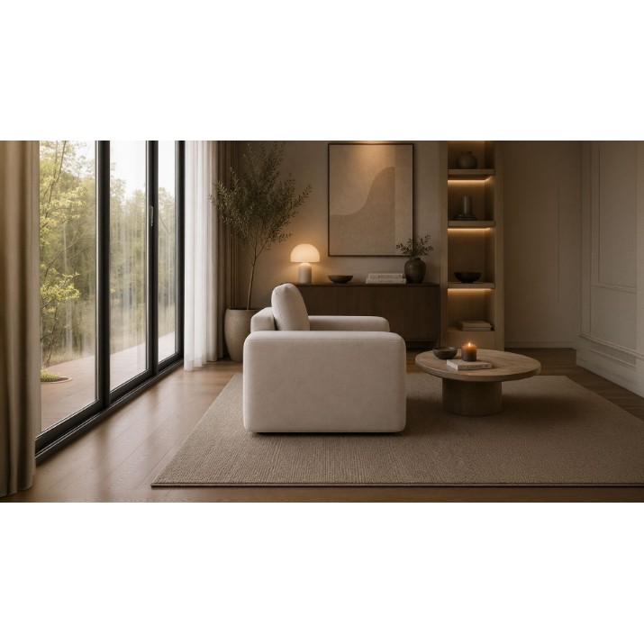 Fotoliu Atelier Del Sofa Mono Lily Ecru