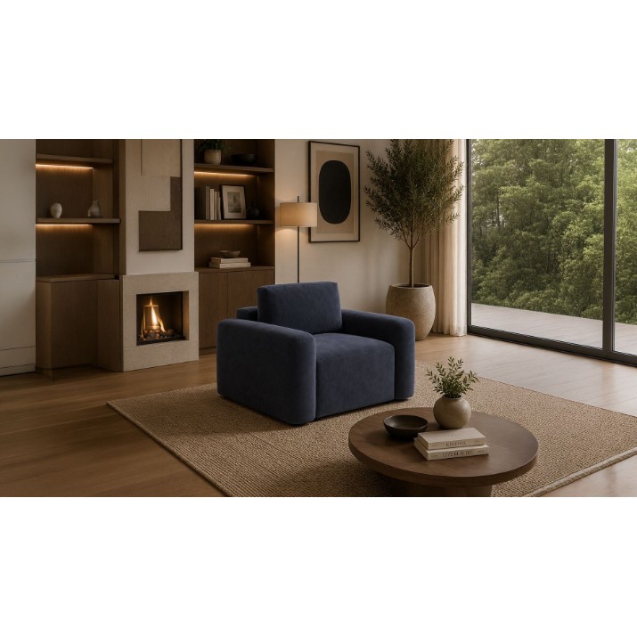 Кресло Atelier Del Sofa Mono Lily Petrol Blue