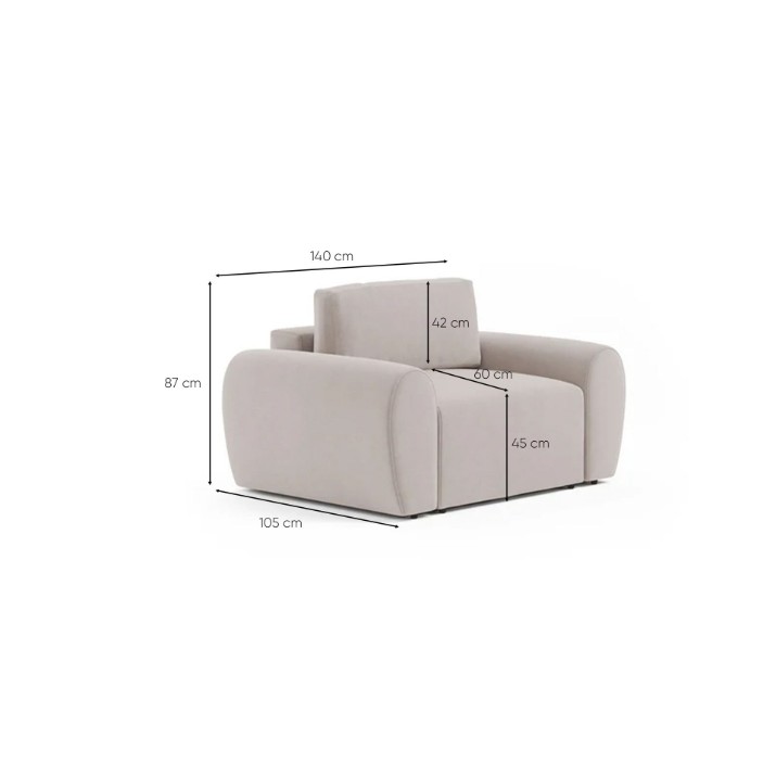 Fotoliu Atelier Del Sofa Mono P Ecru