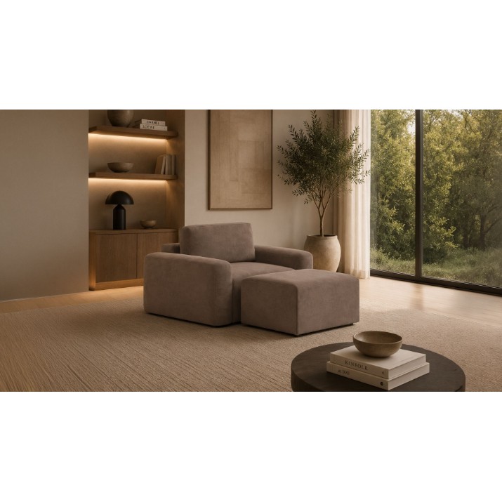 Fotoliu moale Atelier Del Sofa Mono Brown