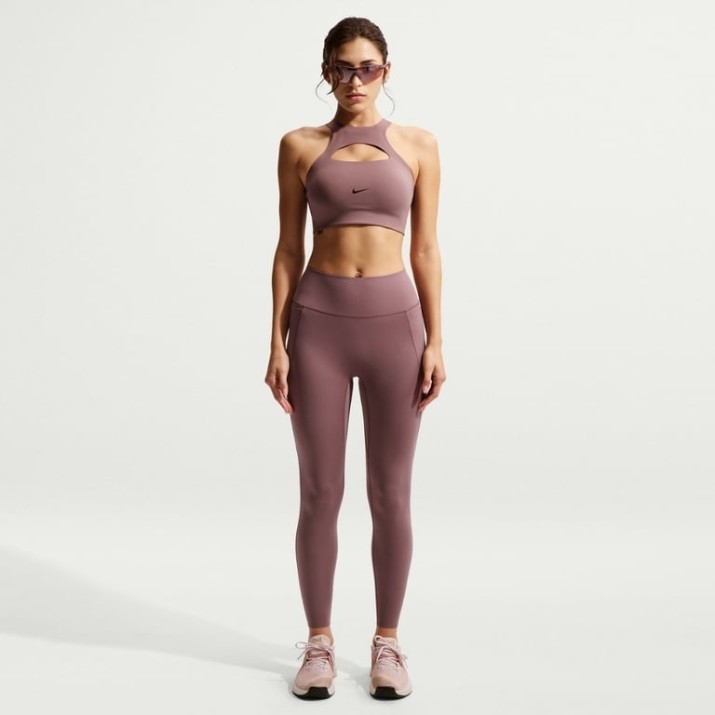 Jambiere damă Nike Universa High-Waisted 7|8 Tattoo/Burgundy Crush, s.M