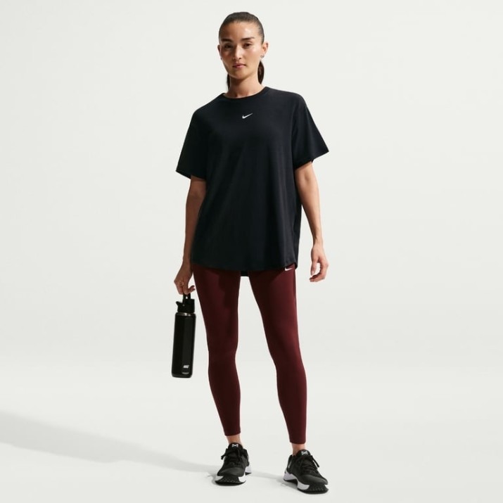 Tricou de dame Nike One Relaxed Black/White, s.XL