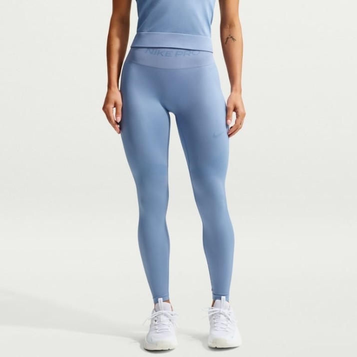 Женские леггинсы Nike Pro Seamless 7|8 Work Blue, s.S