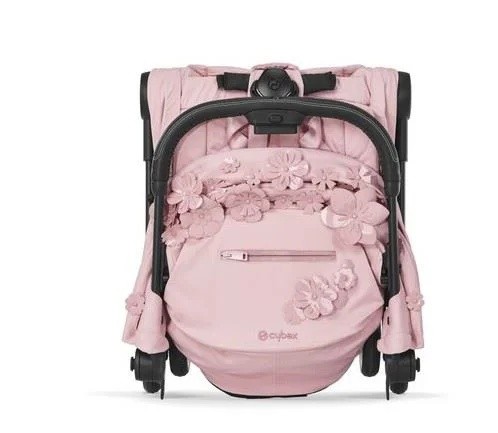 Коляска Cybex Coya Matt Black FE Simply Flowers Pink