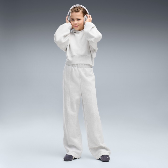 Женские спортивные штаны Puma Ess Relaxed Slouchy Pintuck White Glow Heather, s.152
