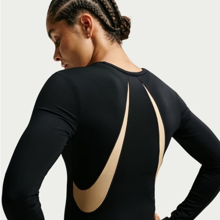 Женский лонгслив Nike Pro Sculpt Keely Hodgkinson Dri-FIT  Black/Linen, s.L