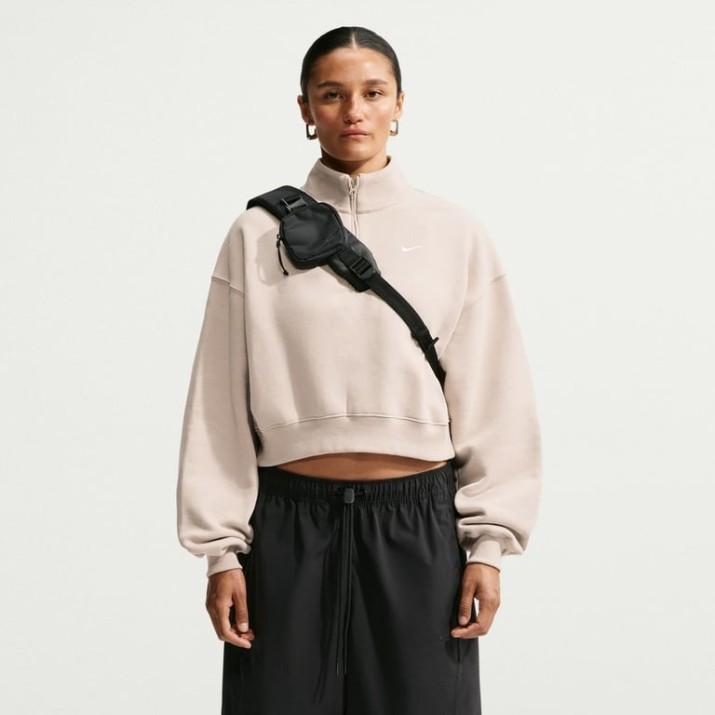 Hanorac damă Nike Studio Fleece Medium Weight Cream II/Sail, s.XL