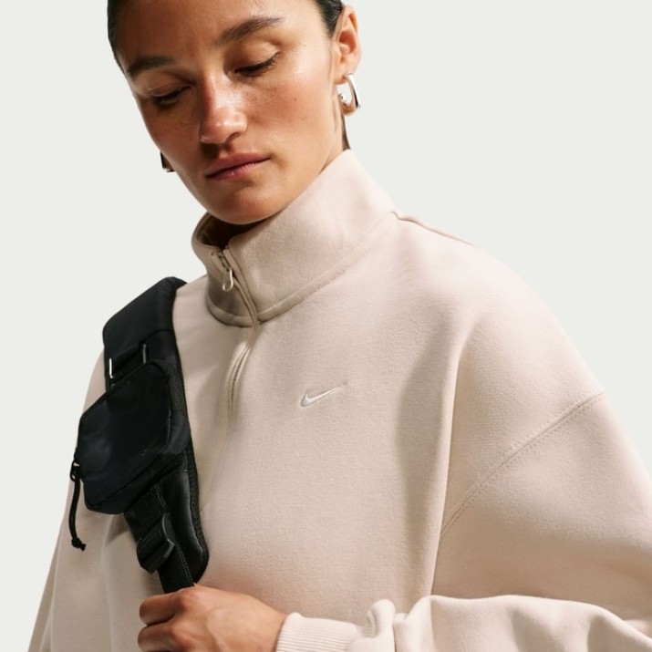 Hanorac damă Nike Studio Fleece Medium Weight Cream II/Sail, s.XL