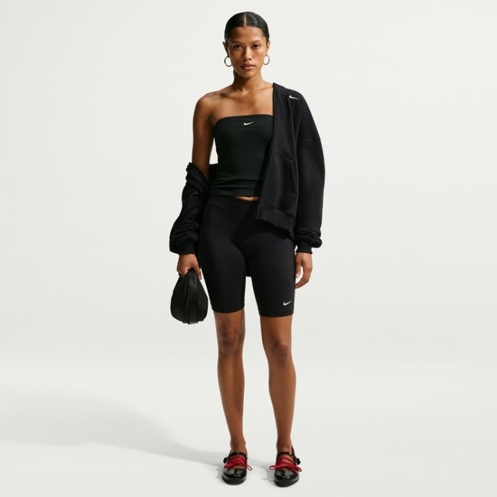 Hanorac damă Nike Studio Fleece Medium Weight Total Black/Sail, s.S