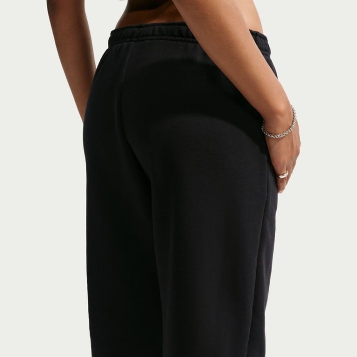 Pantaloni spotivi de dame Nike Studio Fleece Medium Weight Total Black/Sail, s.S