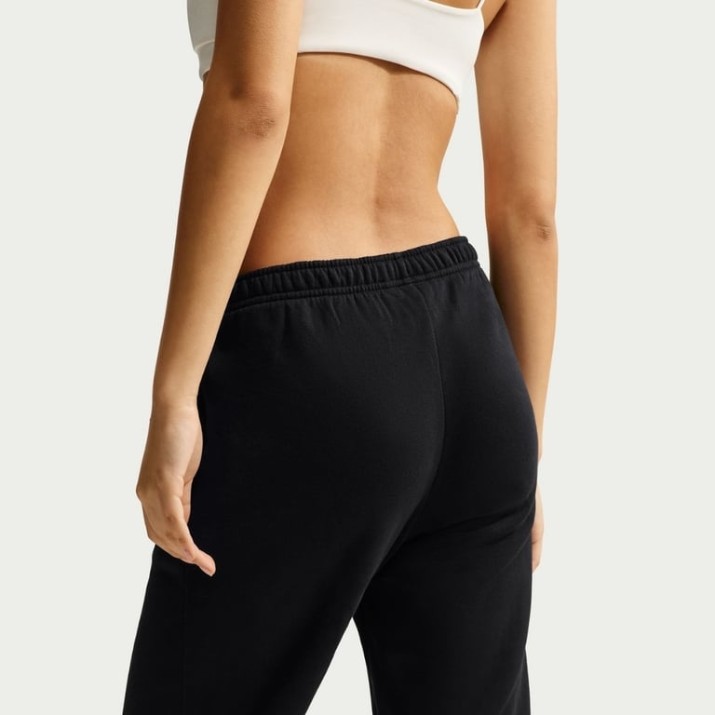 Pantaloni spotivi de dame Nike Studio Fleece Medium Weight Total Black/Sail, s.XS
