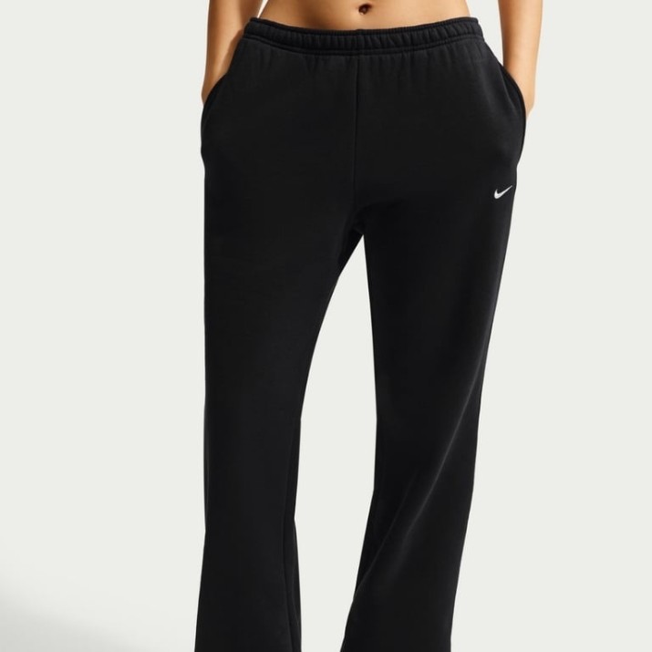 Женские спортивные штаны Nike Studio Fleece Medium Weight Total Black/Sail, s.XL
