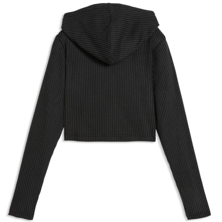 Hanorac damă Puma Ess Ribbed Full-Zip Soft Touch Puma Black, s.M