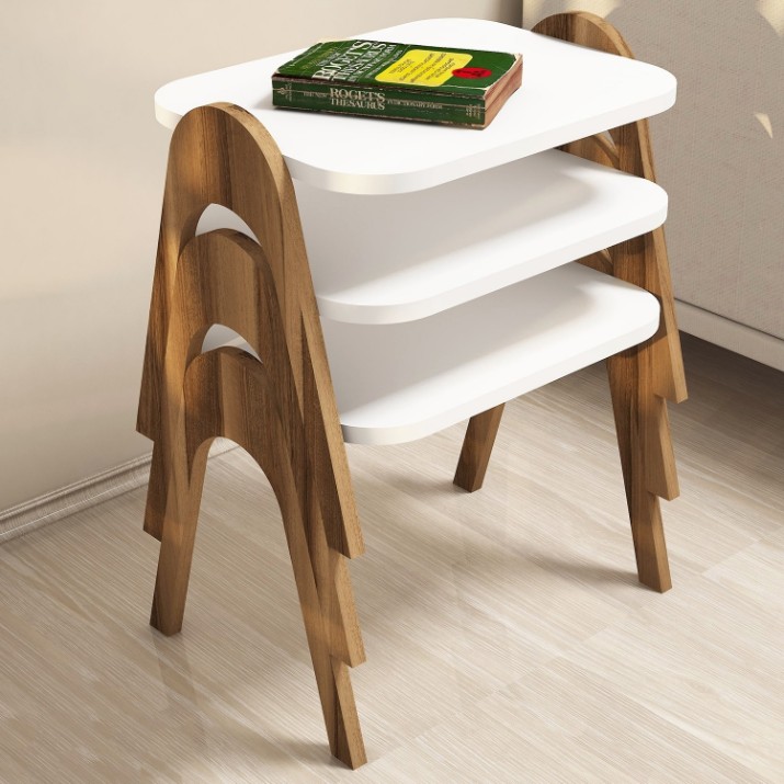 Набор журнальных столиков Hanah Home Paris Walnut White