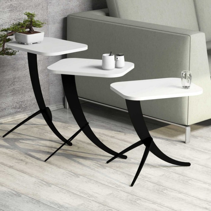Set măsuţe cafea Hanah Home Pion White