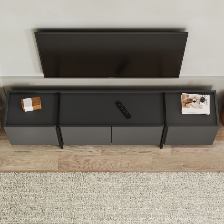Тумба под ТВ Hanah Home Lowen Anthracite Black